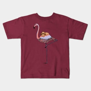 Flamingo and Poodle Kids T-Shirt